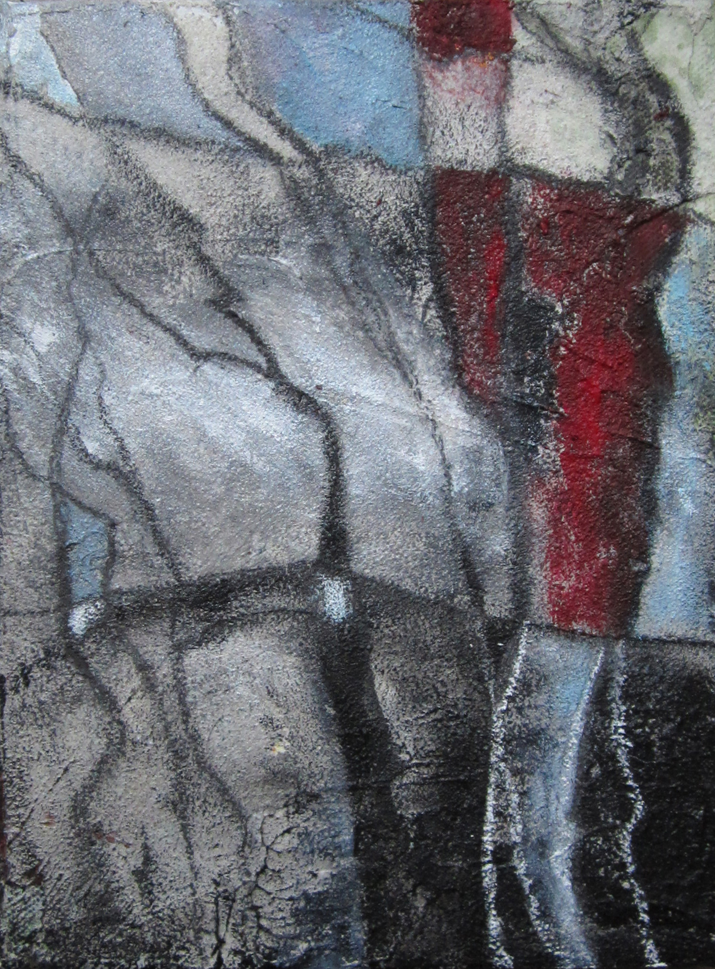 Wildes Gewächs | 2012 | Acrylfarbe + Kohle + Kreide auf Leinwand | 18 x 24 cm